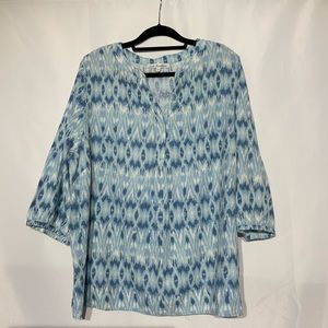 Ava Christine Linen Blend Pullover Top